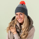 HAUBE GESTRICKT-MAD GREY/ORANGE
