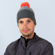 HAUBE GESTRICKT-MAD GREY/ORANGE