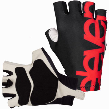 Kurze Radhandschuhe Eleven Black Red
